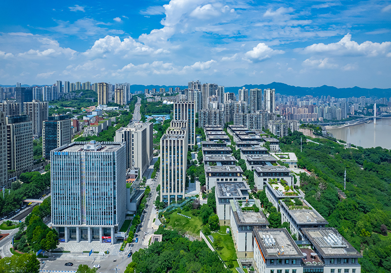 2023年8月4日，重慶，區(qū)塊鏈數(shù)字經(jīng)濟(jì)產(chǎn)業(yè)園。